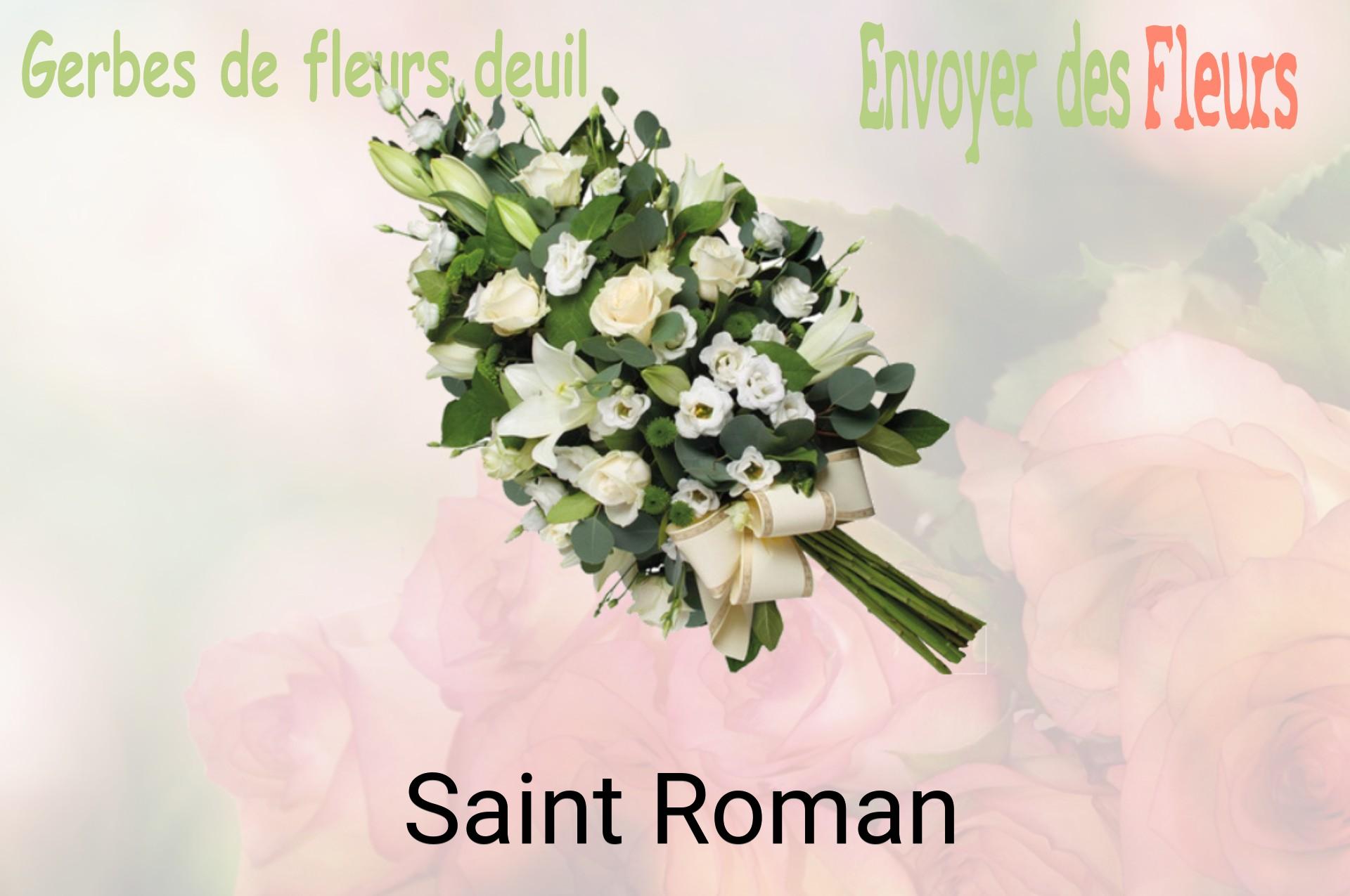 Gerbe de fleurs de deuil livrée à Saint-Roman